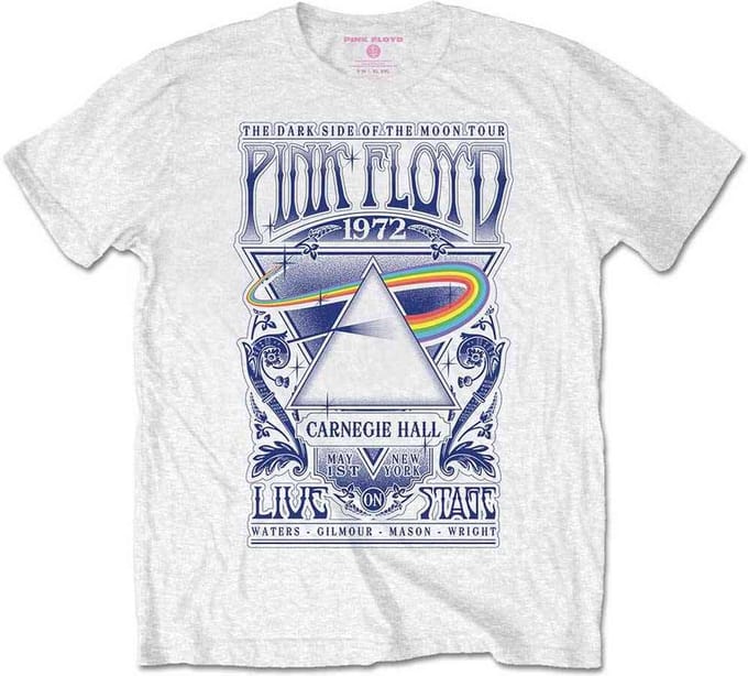 Pink Floyd - Carnegie Hall Poster Heren T-shirt - 4XL - Wit