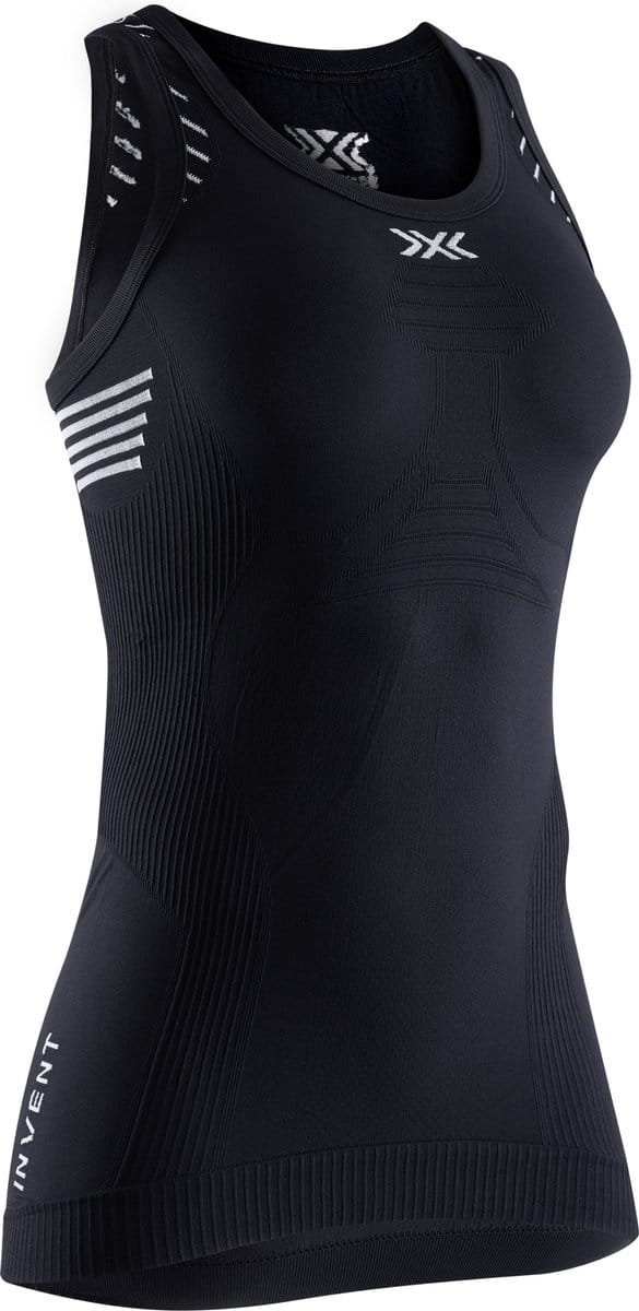 X-Bionic Invent 4.0 Mouwloos Sportshirt Dames Opal Black/Arctic White - XS