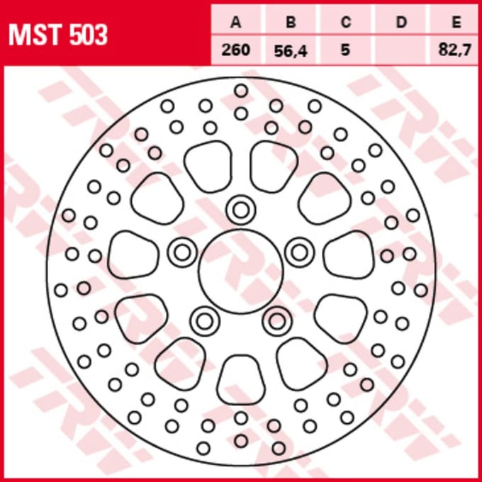 Remschijf TRW MST503, 1 Stuk