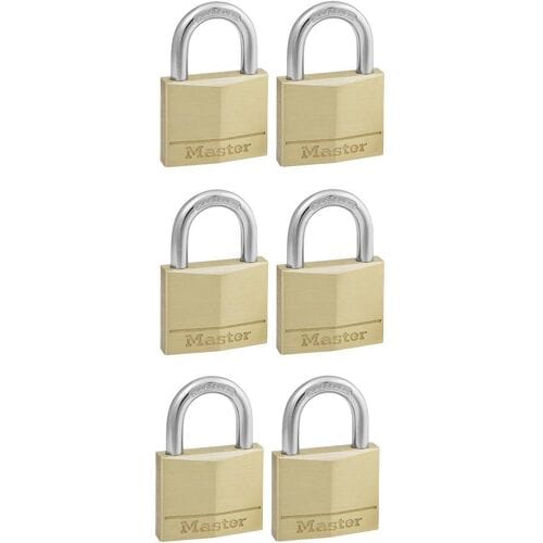 MasterLock Hangslot - Massief Messing - Gelijksluitend - 40mm - 6 stuks - 140EURSIX