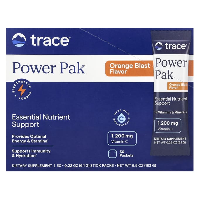 Trace, Power Pack, Orange Blast, 30 stickpacks, 6,1 g (0,22 oz) elk