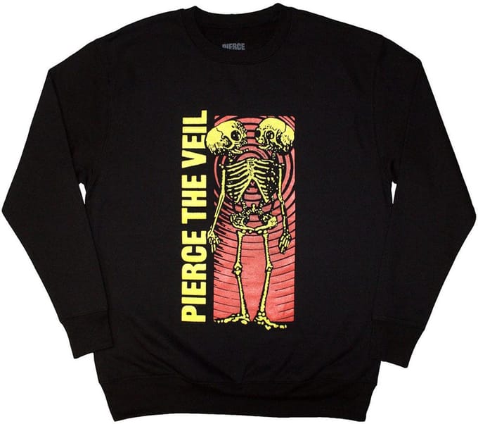Pierce The Veil - Wavy Skeleton Sweater/trui - XL - Zwart