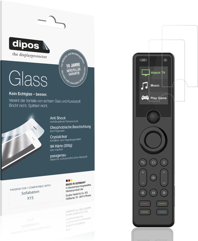 dipos – 2x Pantserfolie geschikt voor Sofabaton X1S | 9H Screenprotector