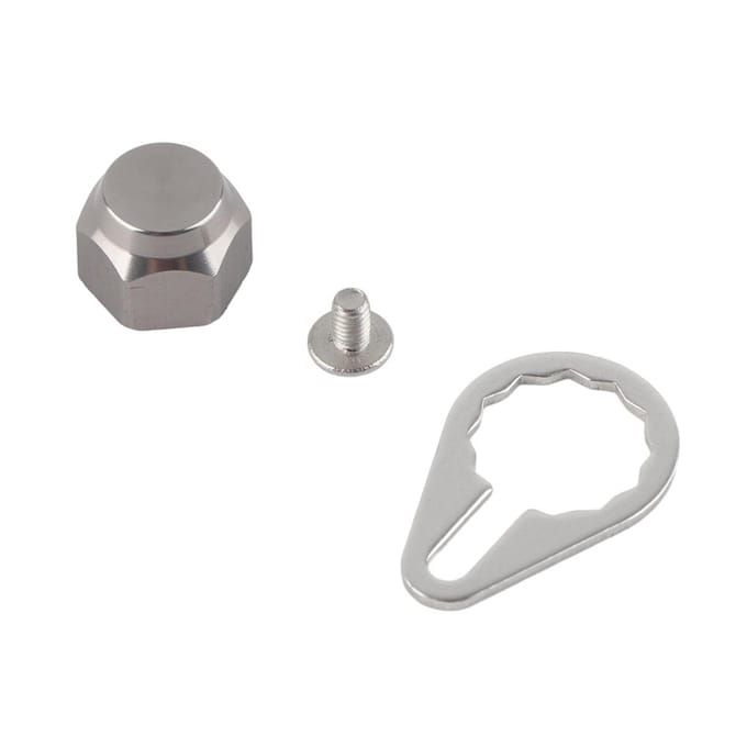 Moulinet de pêche Poignée Gauche Droite Plaque de Blocage Vis Écrou Capuchon Accessoire DIY Left Grey
