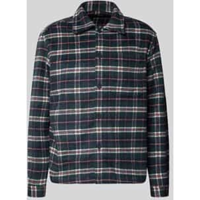 Regular fit overhemdjack met kentkraag
