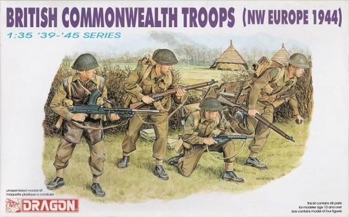Dragon Modelbouwpakket Militaire voertuigen - 6055 British Commonwealth Troops - NW Europe 1944 Plastic - 1:35 - Modelbouw