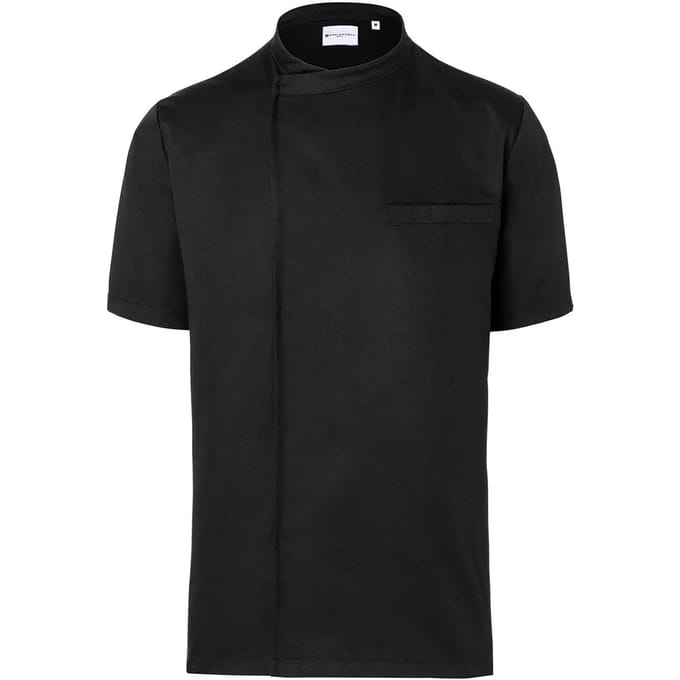 Karlowsky Short-Sleeve Throw-Over Chef Shirt Basic KY122 - Black (ca. Pantone 419C) - M