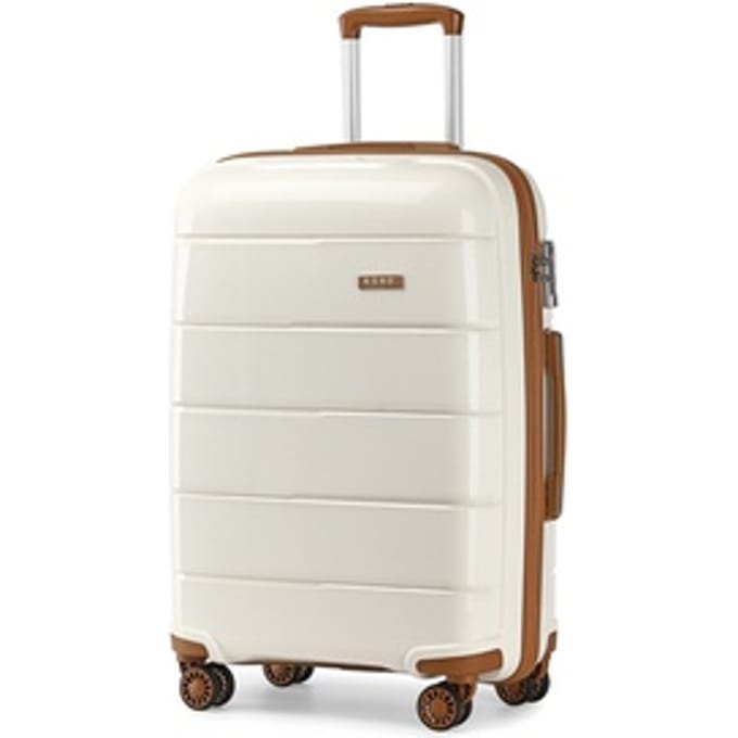 Beige koffer van Kono: 1 / Handbagagekoffer