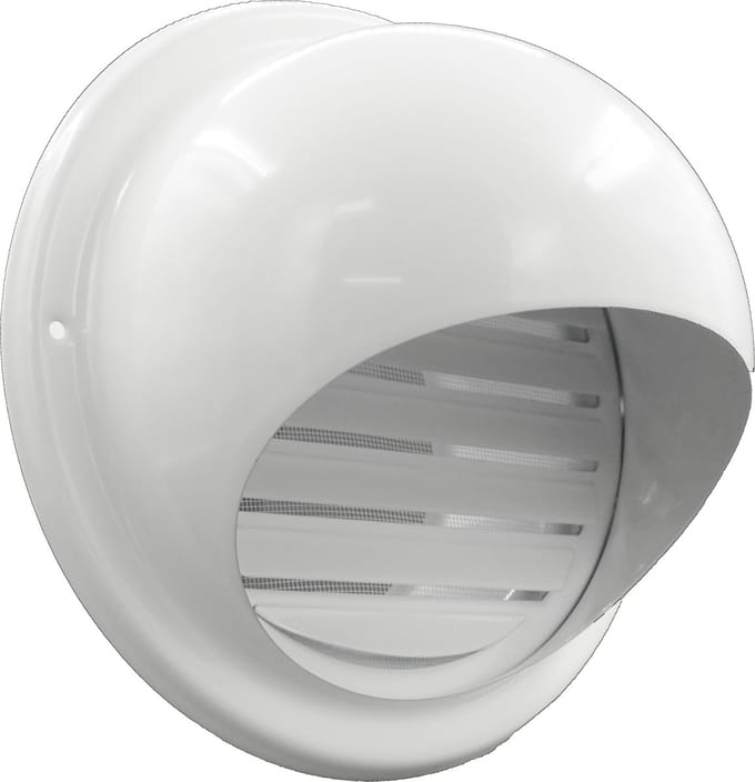 WEHA bolrooster Ø100mm RVS 275 m³/h - wit (20300100 W)