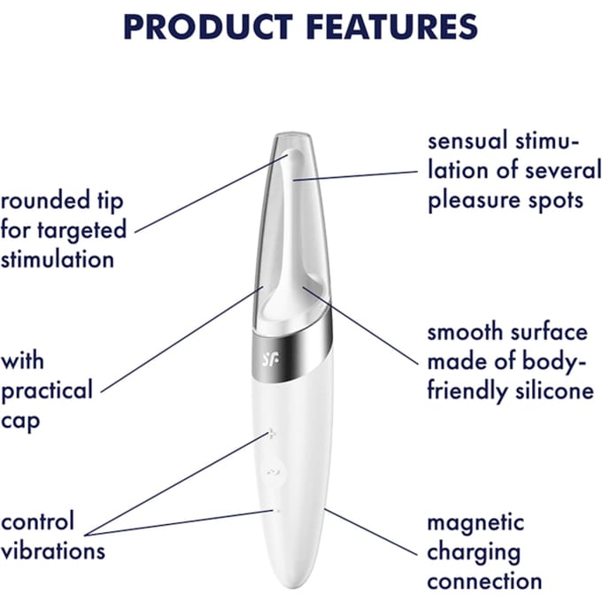 Satisfyer, tipvibrator, 'Twirling Delight', 17 cm, waterdicht, oplaadbaar, medische siliconen