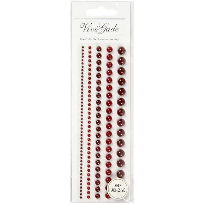 Vivi Gade Zelfklevende Halve Plakparels 2/8 Mm Rood140 Stuks
