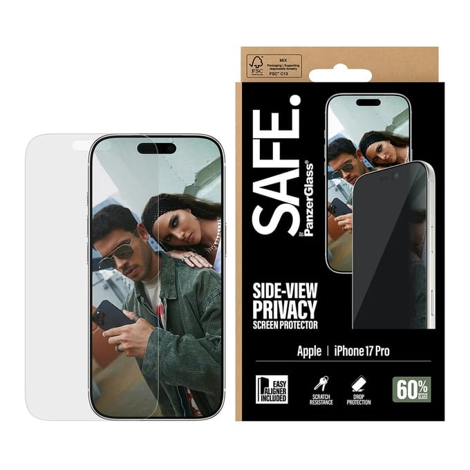 SAFE by PanzerGlass Privacy Screenprotector Ultra Wide Fit met applicator geschikt voor Apple iPhone 17 Pro
