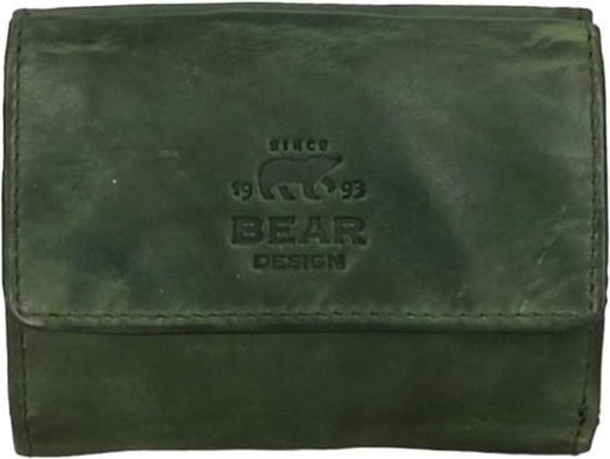 Bear Design Portemonnee CL14618 Jolie - Green – Van leer – Bear Design Jolie CL14618 is een kleine leren portemonnee voor wie alleen het nodige mee wil nemen