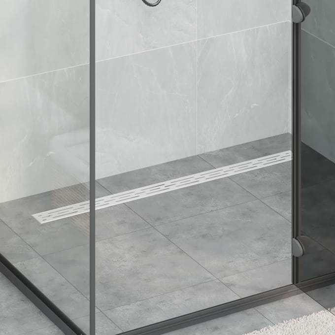 vidaXL - Doucheafvoer - lineair - design - met - 360° - sifon - zilver - 100 - cm