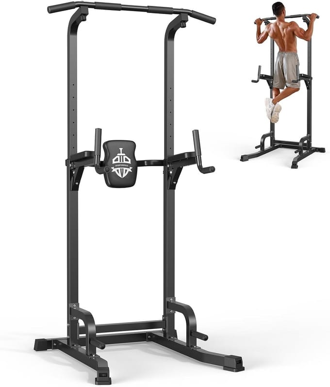 Verstelbare Power Tower Dip Station voor Krachttraining Thuis