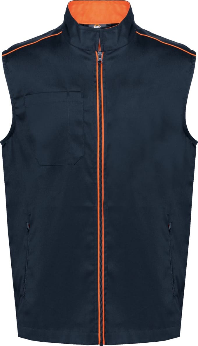 WK. Designed To Work Gilet Day To Day WK6148 - Navy / Fluorescent Orange - M