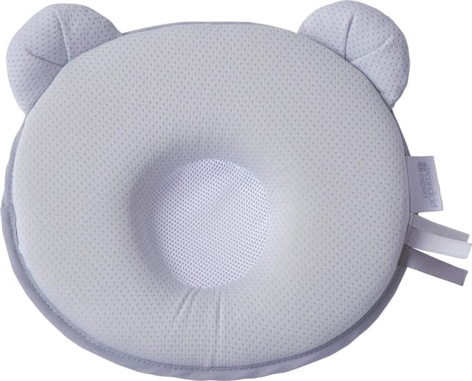 Candide - Baby Kussen - Plat hoofd - Petit Panda air+ - grijs