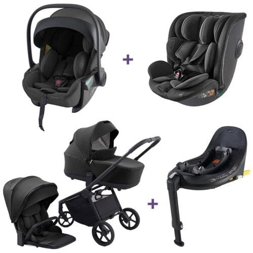 Bundel Prénatal kinderwagen Sammy, autostoel Sunny, Sasha & base zwart unisex