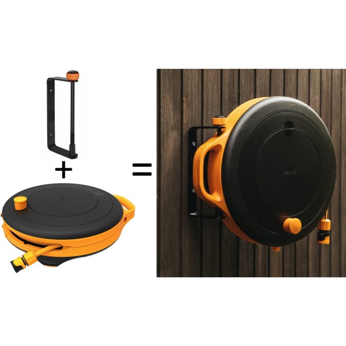 Fiskars slanghaspel s met wandhouder
