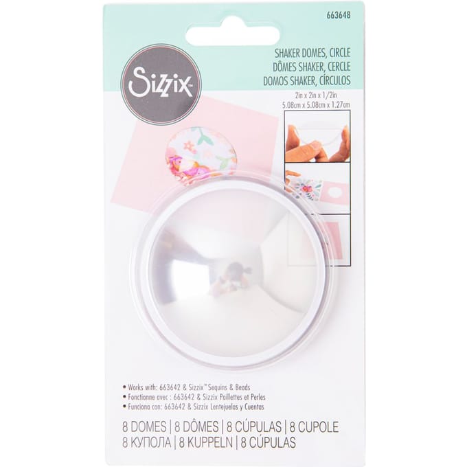 Sizzix Shaker Domes Circle - 5,1cm - 8 stuks