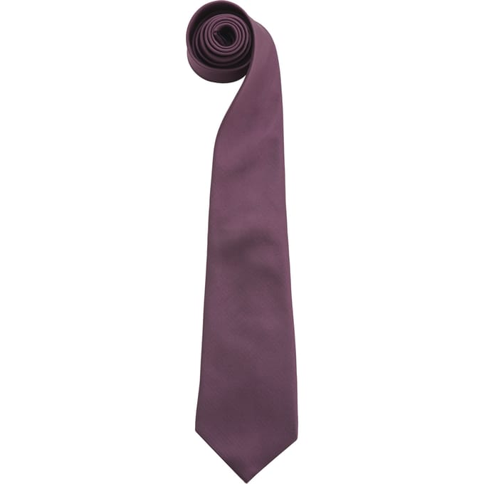 Premier Herenmode "Kleuren" Work Clip On Tie (Pakket van 2) (Paars)