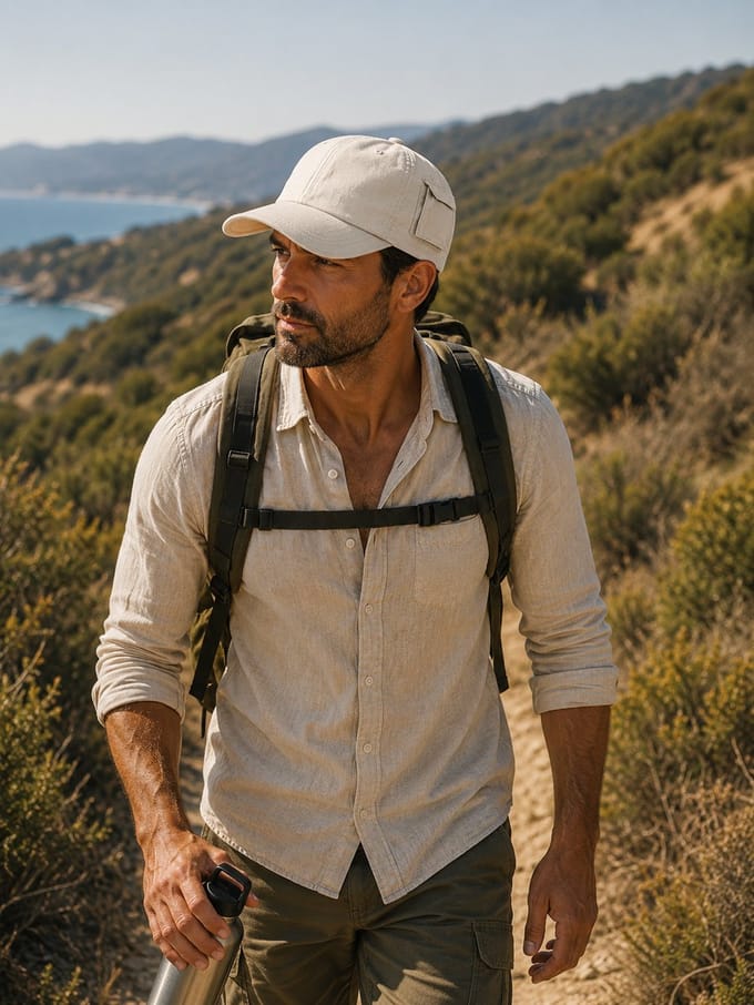 Evan Utility - Baseball cap met ribstop patroon - Klei