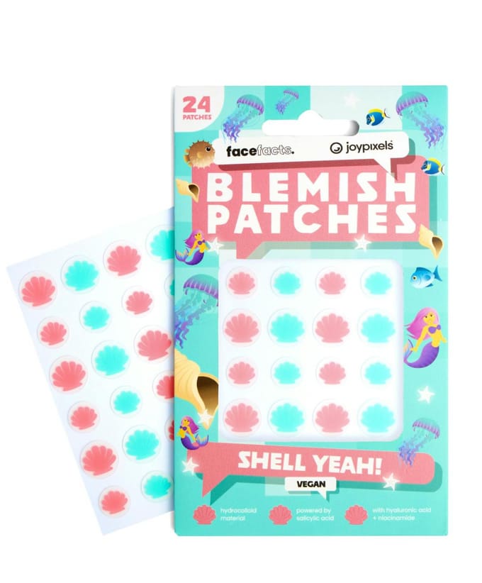 Face Facts X JoyPixels Blemish Patches Shell Yeah! 24 st
