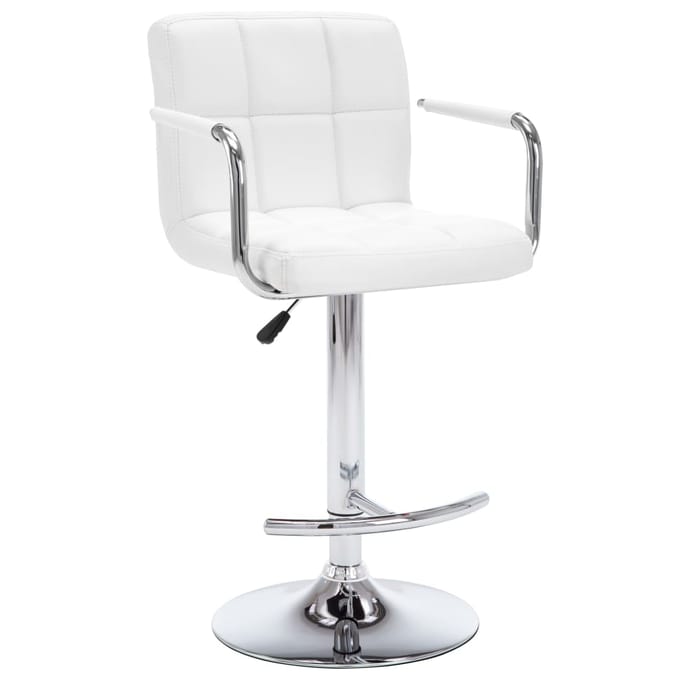 vidaXL - Barstoelen - 2 - st - kunstleer - wit