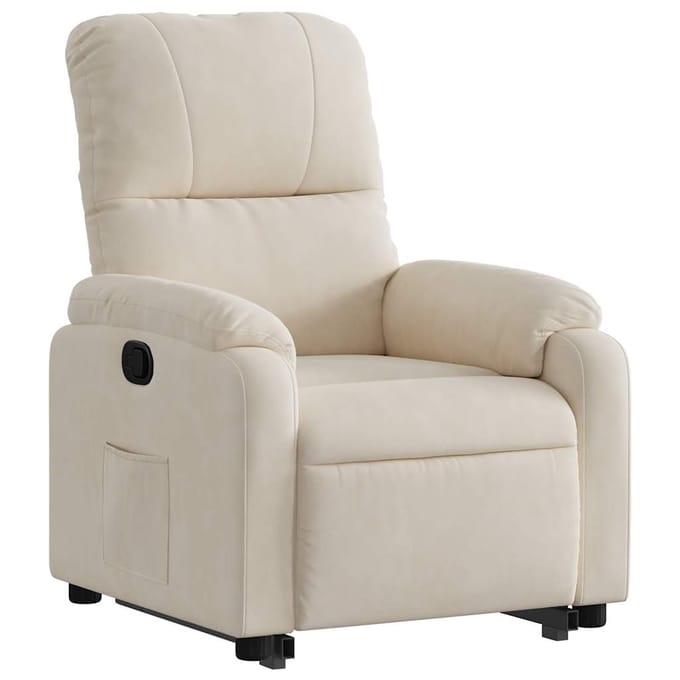 vidaXL - Sta-op-stoel - verstelbaar - microvezelstof - beige