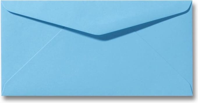 Envelop 11 x 22 cm Oceaanblauw 60 stuks