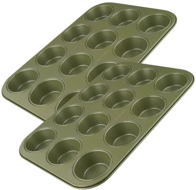 Set van 2 Muffinvormen 12 holtes 38 x 26 cm Zenker Green Vision