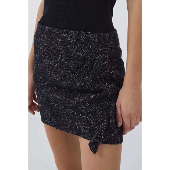 IRO Paris Yoni Mini Skirt In Black/silver Maat: L | Mini Rokken Outlet | Dames | Zwart