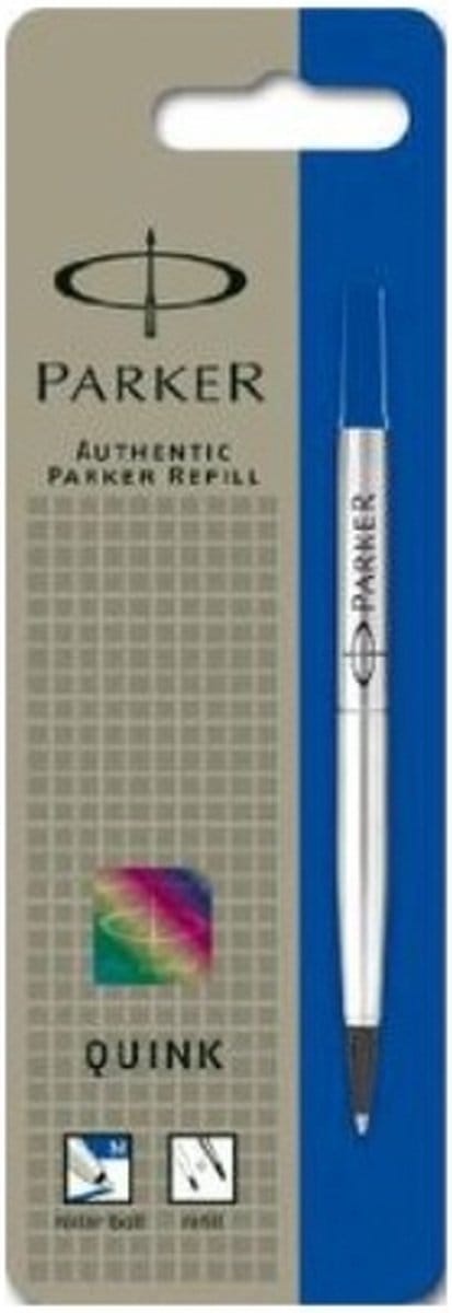 Rollerpenvulling parker quink m blister blauw