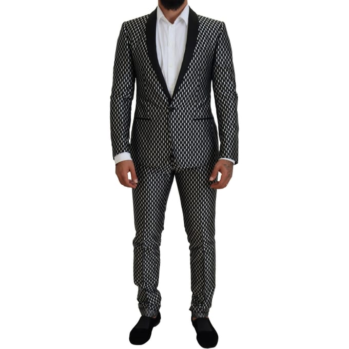 Geometrisch Patroon Slimfit Pak