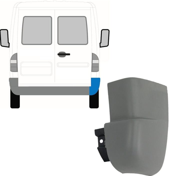 Achterbumper hoek voor Mercedes Sprinter 1995-2006 / Rechts