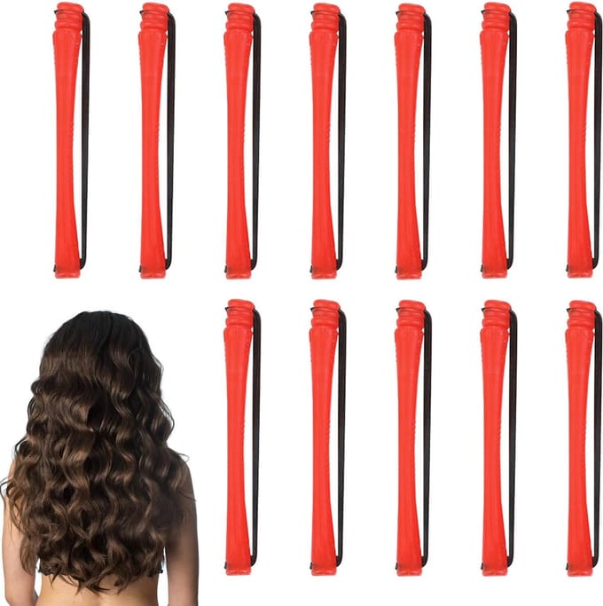 Hittevrije Krultang - Haarrollers Set - Haar Krullen Zonder Hitte - Stevig ABS Materiaal - 12 Stuks - Niet gespecificeerd