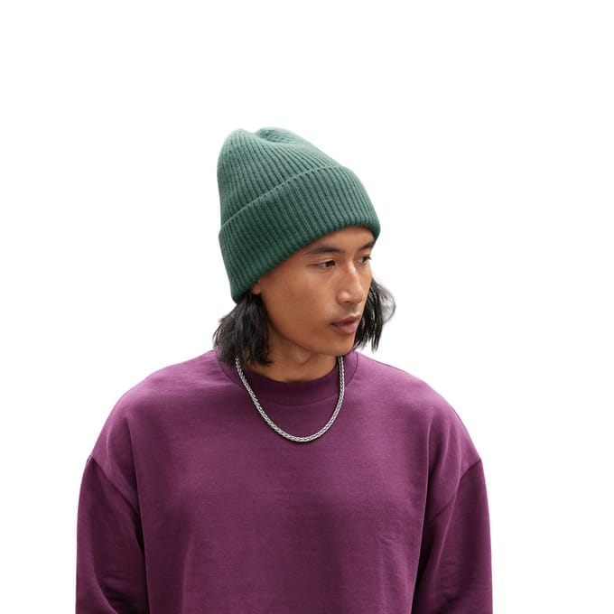 Beechfield Gebreide oversized muts (Marinegroen)