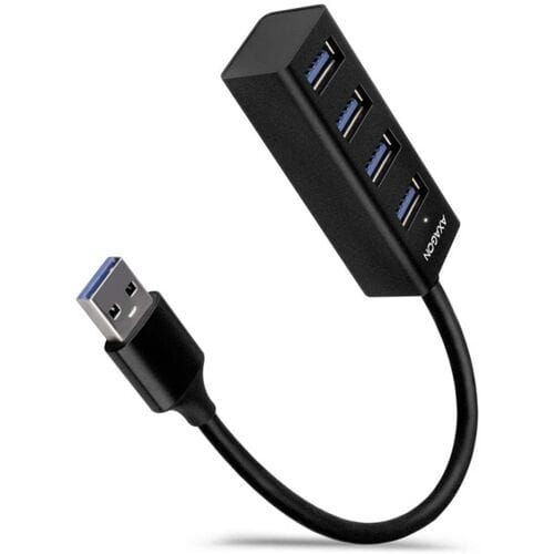AXAGON HUE-M1A Mini Hub HUE-M1A USB-hub 4 poorten USB-A USB 3.0 5 GBit/s Zwart