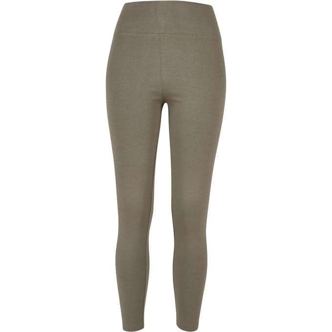 Urban Classics - High Waist Jersey Legging - XS - Olijfgroen