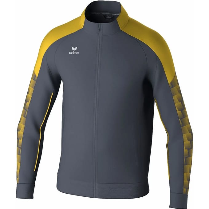 Erima Evo Star Trainingsjack Kinderen - Slate Grey / Geel | Maat: 152