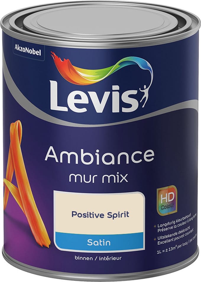Levis - Ambiance Mur Satin Mix - Positive Spirit - Mengverf - 1 L
