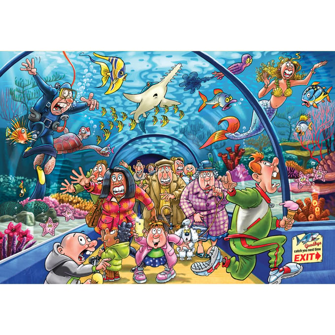 Wasgij Original 43 - Aquarium Capriolen! - 1000 stukjes puzzel - Legpuzzel
