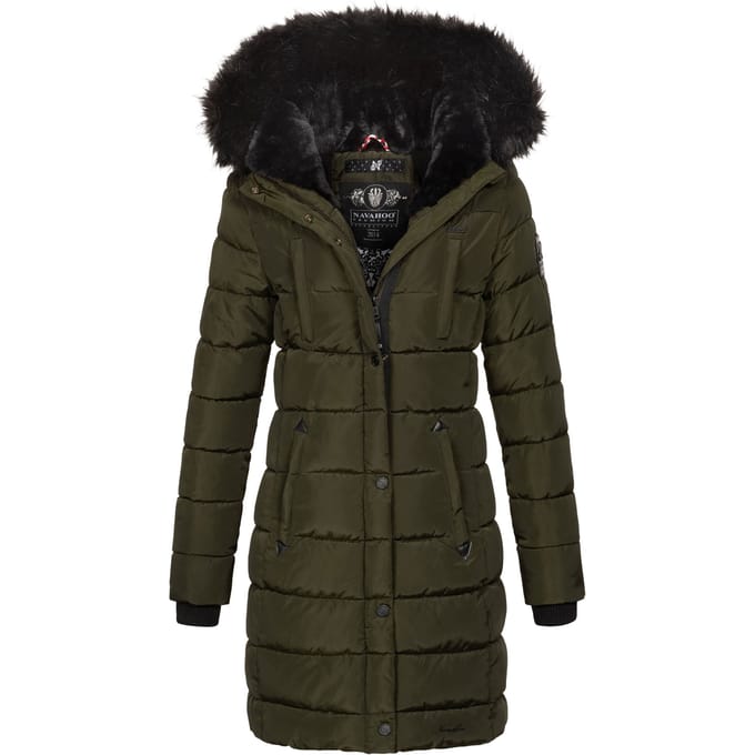 Navahoo dames lange winterjas Lotusblüte Princess – Warm & Elegant