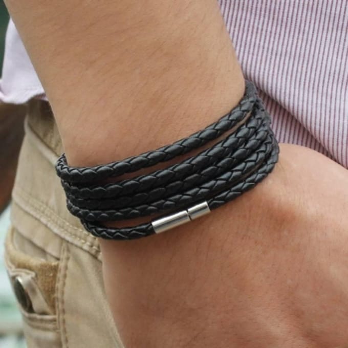 Joboly Heren armband - 20 cm - Zwart