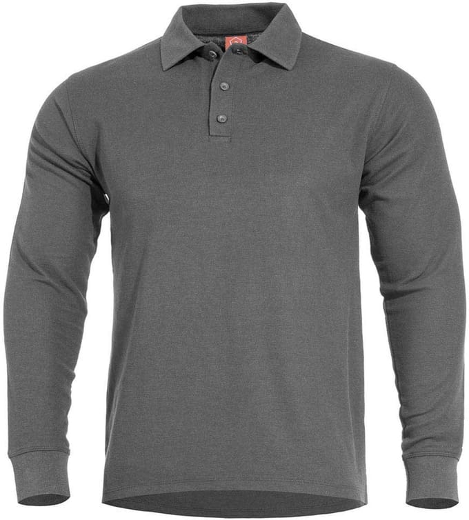 Pentagon Aniketos Lange Mouw Poloshirt Grijs 3XL Man