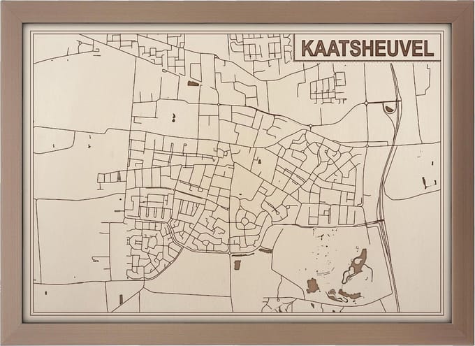 Decoratief Beeld - Houten Van Kaatsheuvel - Hout - Bekroned - Bruin - 21 X 30 Cm