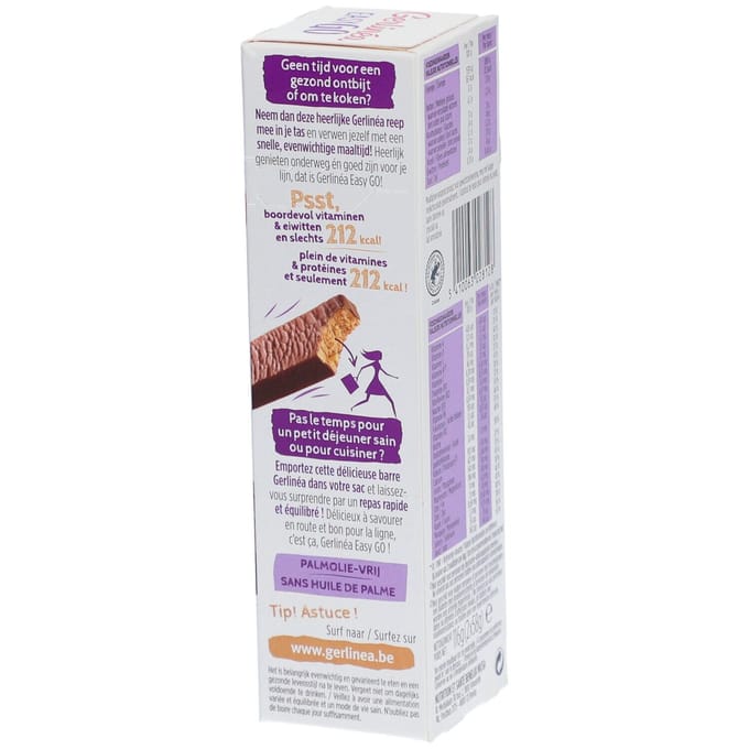 Gerlinea Easy Go Afslank Maaltijdrepen Pinda Nougat 2x58g