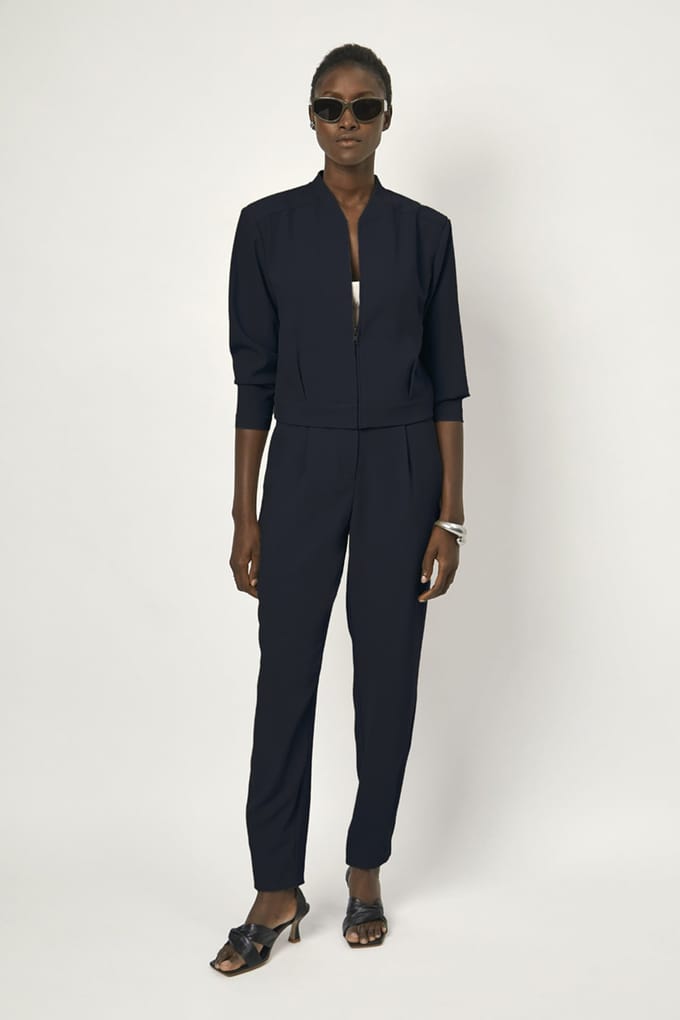 Dante6 Mimou Pants Navy Ink Maat: 34 | Straight Broeken Outlet | Dames | Blauw