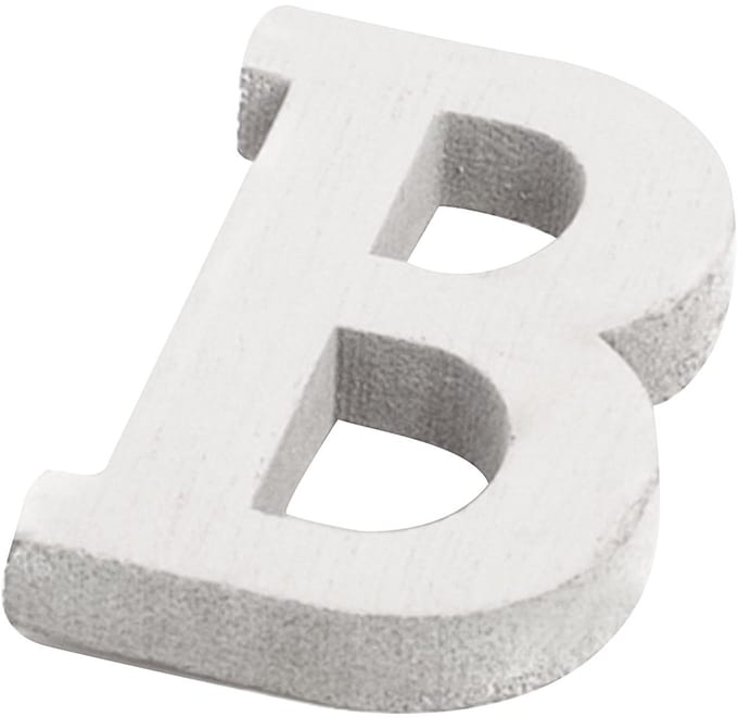 ARTYFETES - Kleine witte houten letter b 5 cm voor bruiloftsdecoratie