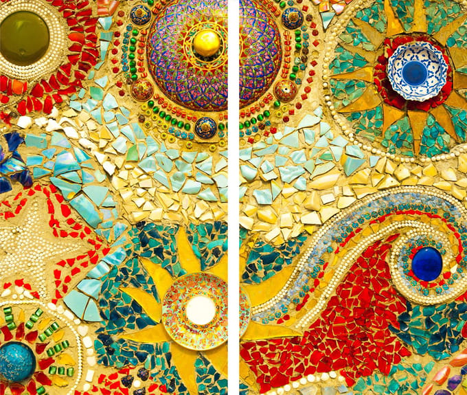 TMK ArtDeko Mozaïek - Snijplank - Glas - Inductiekookplaat - 30x52cm